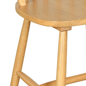 English Elm Christopher Knight Home® - 36 Farmhouse High Back Spindle Dining Chair Set of 2 — Solid Rubberwood, Windsor Back, 300 lb Capacity Natural N771P278374K