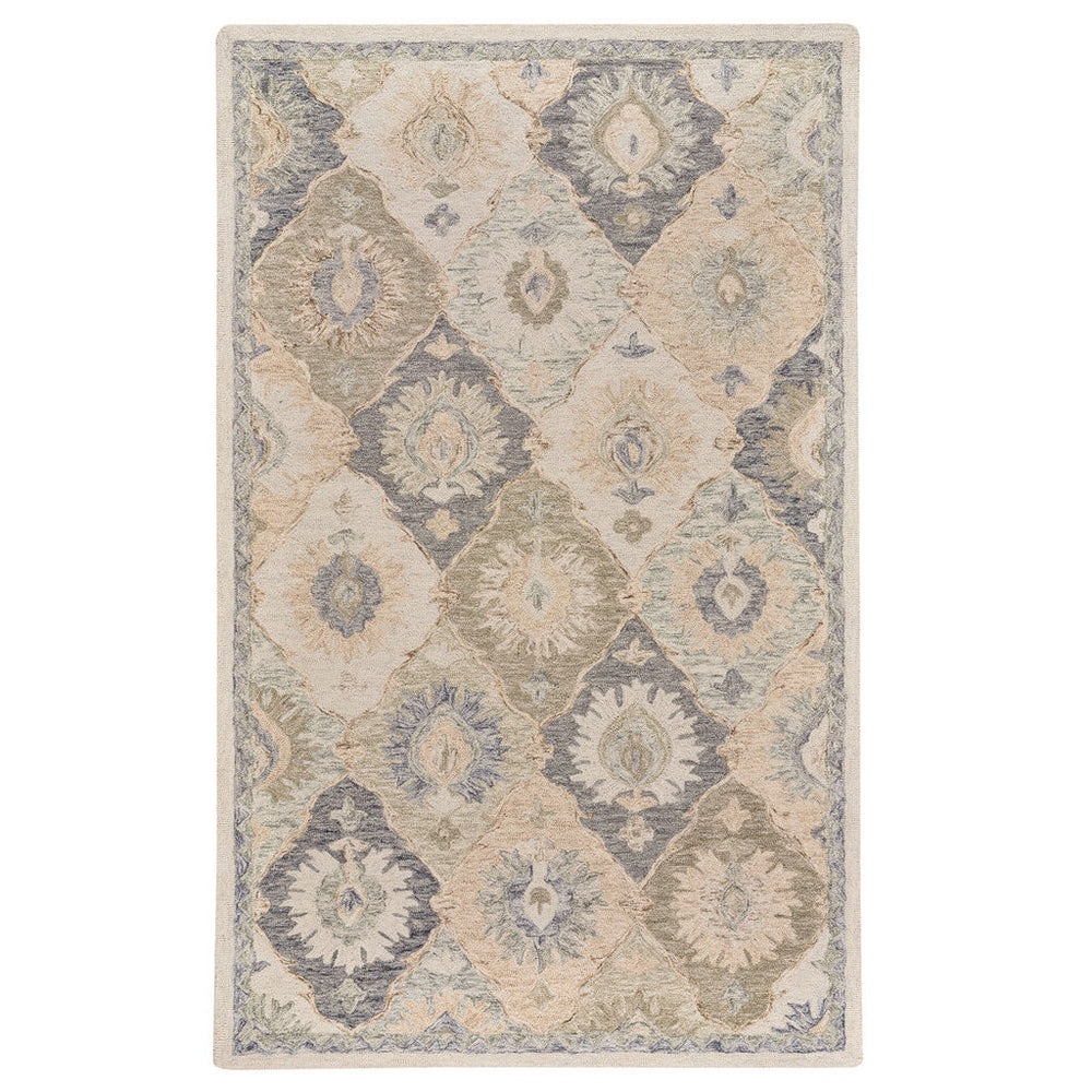 Capel Rugs Avanti-panel Handcrafted Wool Mosaic Rug With Eclectic Patterns And Rich Character For Any Space Greystone, Grey 100% Wool 2549rs03060506345