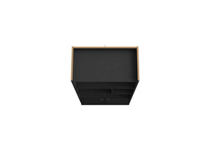 Manhattan Comfort Bogart Mid-Century Modern Bookcase Black 254BMC8