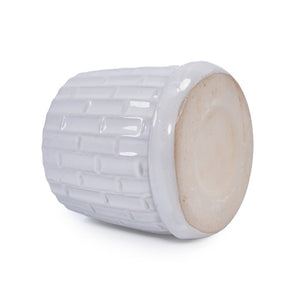 English Elm Set Of 2 Elegant White Ceramic Planters - Modern 7" Flowerpots For Indoor & Outdoor Decor W3273P322304-GIGA