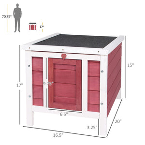 English Elm Pawhut Outdoor Wooden Rabbit Hutch Waterproof Roof Raised Floor Small Pet Shelter W2225P173738