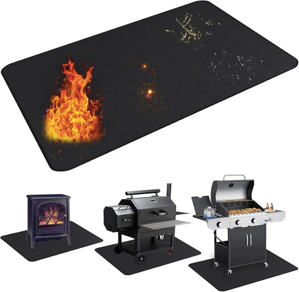 English Elm 65 X 48 Inch Silicone Fiberglass Grill Mat Outdoor Deck Patio Fire Pit Protector W2181P481267