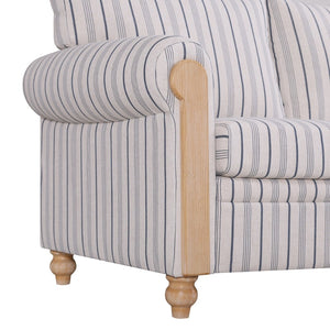 English Elm 3 Seater Pu Leather Sofa with Roll Arms Pocket Spring Support and Birch Legs W680P409288