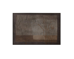 Sunpan ENCHANTED Forest Giclée Art Print - 60" x 40" Hand-Embellished Artwork in Black Floater Frame Brown A0435