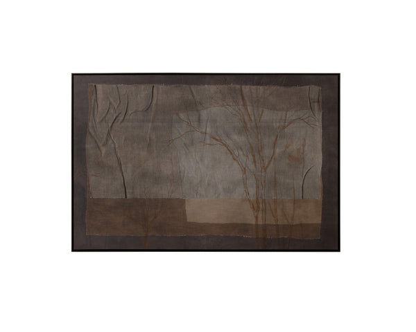 Sunpan ENCHANTED Forest Giclée Art Print - 60" x 40" Hand-Embellished Artwork in Black Floater Frame Brown A0435