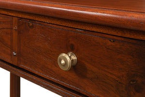 Sarreid Josephson Console Table - Elegant Walnut Finish With Acacia Wood & Stylish Aged Bronze Knobs Brown  25505-2