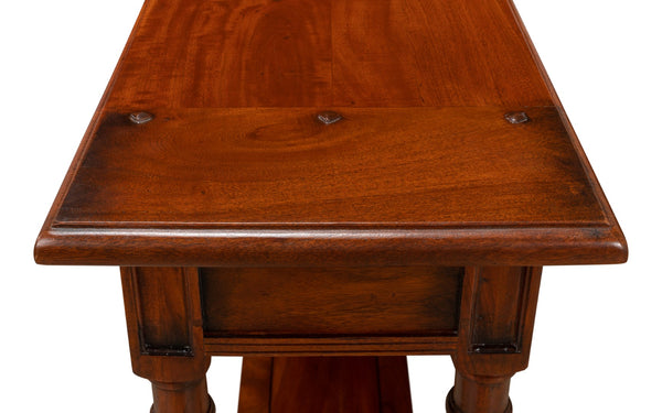 Sarreid Josephson Console Table - Elegant Walnut Finish With Acacia Wood & Stylish Aged Bronze Knobs Brown  25505-2