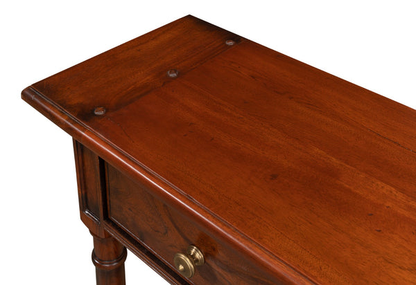 Sarreid Josephson Console Table - Elegant Walnut Finish With Acacia Wood & Stylish Aged Bronze Knobs Brown  25505-2