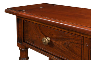 Sarreid Josephson Console Table - Elegant Walnut Finish With Acacia Wood & Stylish Aged Bronze Knobs Brown  25505-2