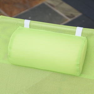 English Elm Outsunny Folding Chaise Lounge Chairs - Adjustable Outdoor Recliner With Pillow For Pool & Beach Fun W2225P174377-GIGA