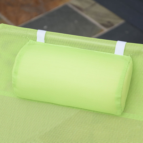 English Elm Outsunny Folding Chaise Lounge Chairs - Adjustable Outdoor Recliner With Pillow For Pool & Beach Fun W2225P174377-GIGA