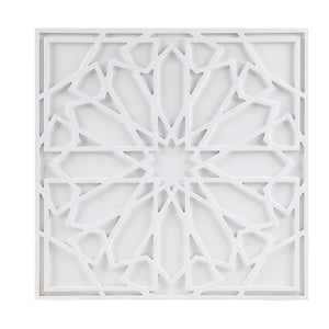 Madison Park Boho Notion Global Inspired White Medallion Wood Wall Decor MP95B-0252 White