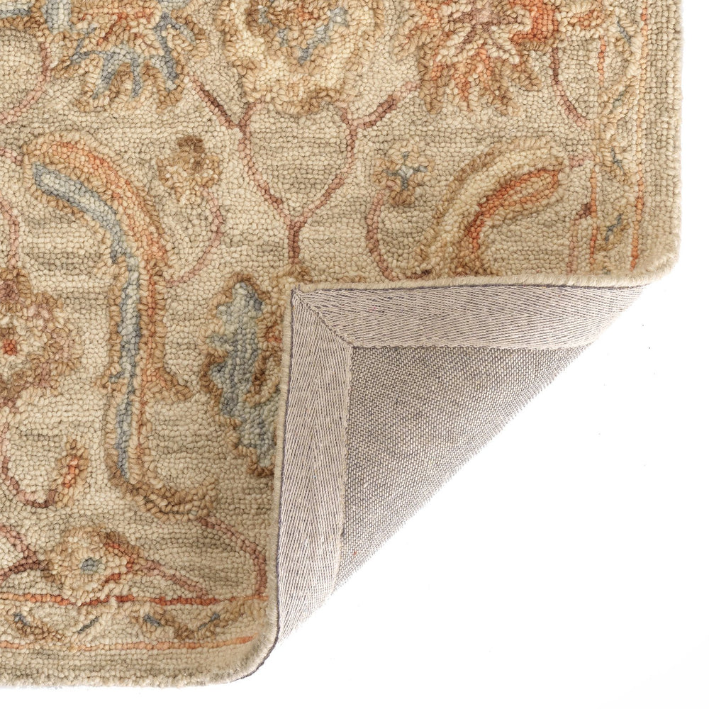 Capel Rugs Avanti-francesca Eclectic Wool Area Rug With Vibrant Mosaic Design And Hand-worked Accents Latte, Gold 100% Wool 2551rs09001200700