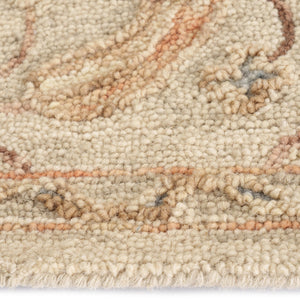 Capel Rugs Avanti-francesca Eclectic Wool Area Rug With Vibrant Mosaic Design And Hand-worked Accents Latte, Gold 100% Wool 2551rs09001200700