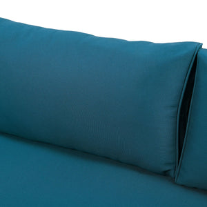 English Elm Christopher Knight Home® - Claremont 3-Seater Daybed With Rattan Arms - Stylish Acacia Wood Frame & Water-Resistant Cushions N770P205570T