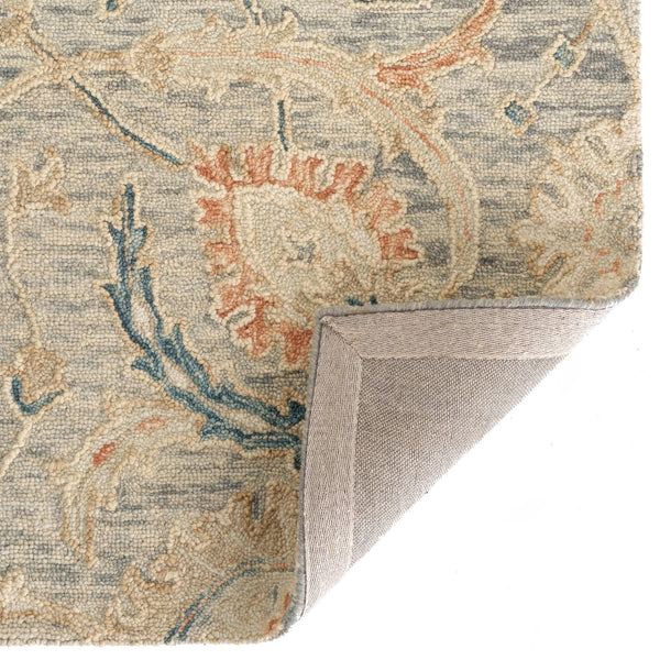 Capel Rugs Avanti-vivienne Eclectic Shakta Rug - Handcrafted 100% Wool With Colorful Mosaic Patterns And Motifs Grotto Blue, Green 100% Wool 2552rs09001200420