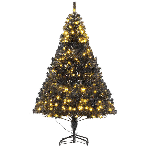 English Elm Homcom 6' Tall Prelit Douglas Fir Artificial Christmas Tree With 250 Led Lights & Realistic Branches W2225P249687