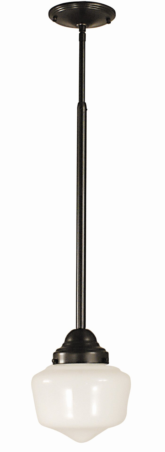 Framburg 1-light Classic Schoolhouse Adjustable Pendant Light – Timeless Design Made In The Usa For Any Space Brushed Nickel Metal 2559 Bn