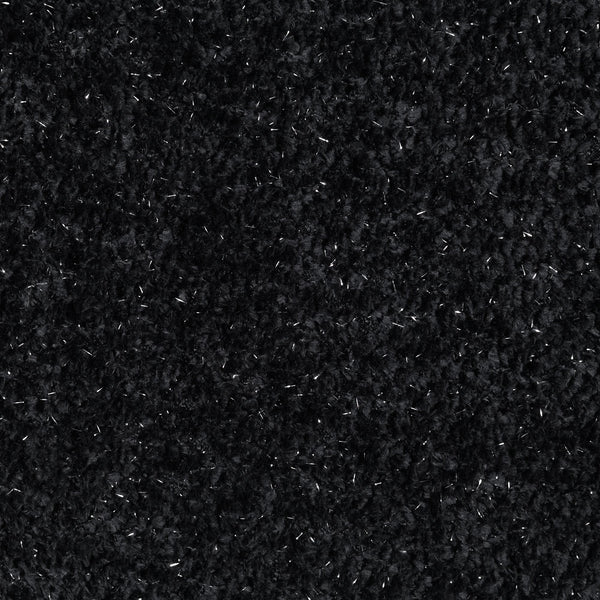 English Elm Lucifer Contemporary Black & White Shimmer Fabric Sectional Sofa with 3 Pillows, Full Foam Comfort B2726S00470