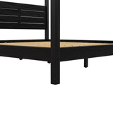 English Elm Walker Edison - Modern Minimalist Boho King Canopy Bedframe – Black