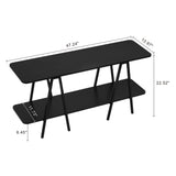 Celine Side Table Console in Black 25547-BK Manhattan Comfort