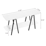 Celine Side Table Console in White 25547-WH Manhattan Comfort