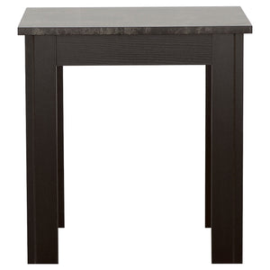 English Elm Pola Modern 3-Piece Faux Marble Top Coffee & End Table Set — Sleek Grey Tops, Sturdy Square Legs B062P331089