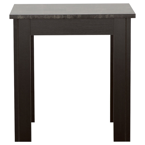 English Elm Pola Modern 3-Piece Faux Marble Top Coffee & End Table Set — Sleek Grey Tops, Sturdy Square Legs B062P331089