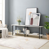 Celine Side Table Console in White 25555-WH Manhattan Comfort