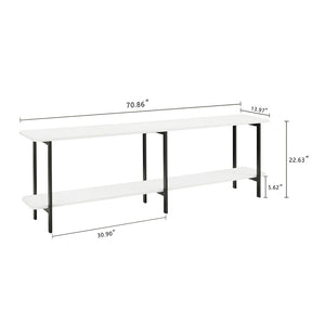 Celine Side Table Console in White 25555-WH Manhattan Comfort