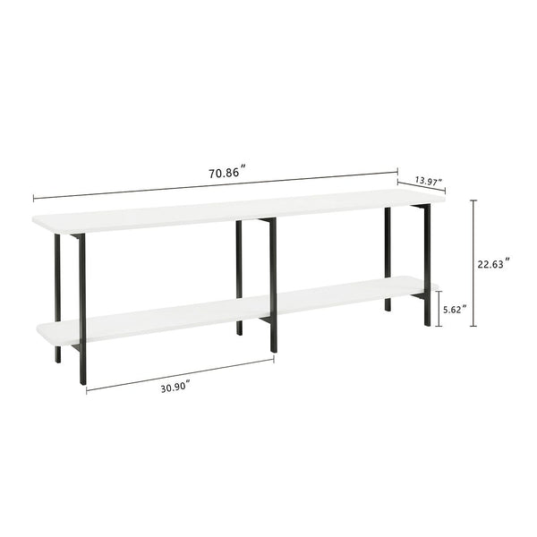 Celine Side Table Console in White 25555-WH Manhattan Comfort