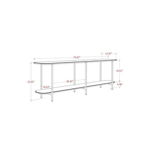 Celine Side Table Console in Black 255551 Manhattan Comfort