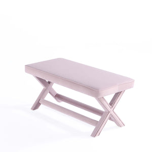 English Elm Abigail Mid-Century Modern Pink Velvet Upholstered Bench - Stylish Entryway & Bedroom Accent B365P398211