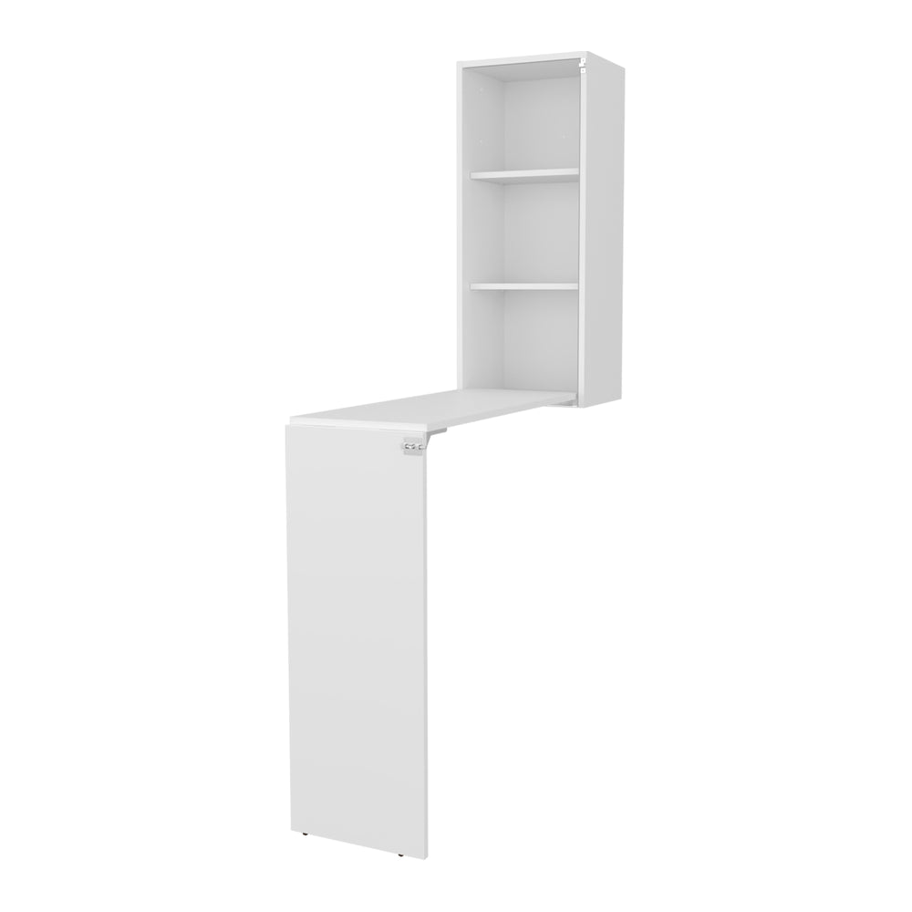 English Elm Brier Wall-Mount Foldaway Ironing Board Cabinet — Space-Saving White Engineered Wood for Laundry Rooms B092P309188