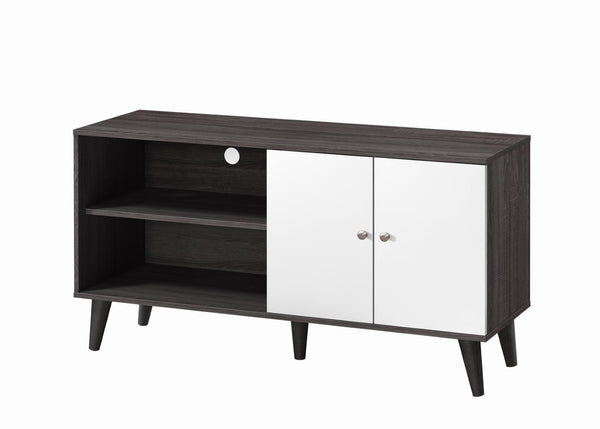 English Elm Amidon Mid-century Modern Tv Stand with Open Shelf and Cabinet for Living Room B2735P297795