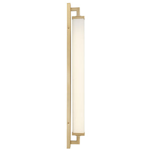 English Elm 34-inches Warm Metallic Led Vanity Light Bar Dimmable with Selectable Color Temperature Antique Brass B370P394096