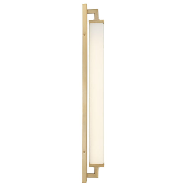 English Elm 34-inches Warm Metallic Led Vanity Light Bar Dimmable with Selectable Color Temperature Antique Brass B370P394096