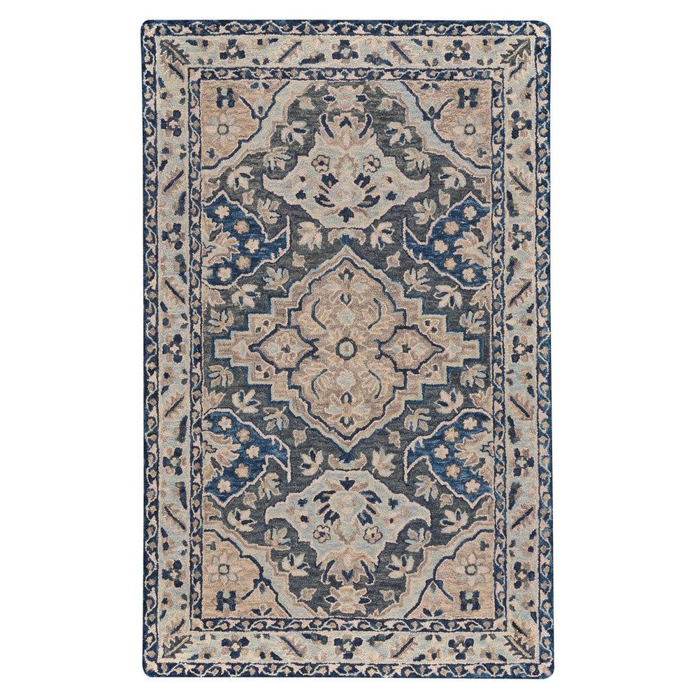 Capel Rugs Avanti-wyman Vibrant Skakta Rug In 100% Wool With Artistic Mosaic Patterns For Eclectic Spaces Ink, Grey 100% Wool 2558ns02060800475