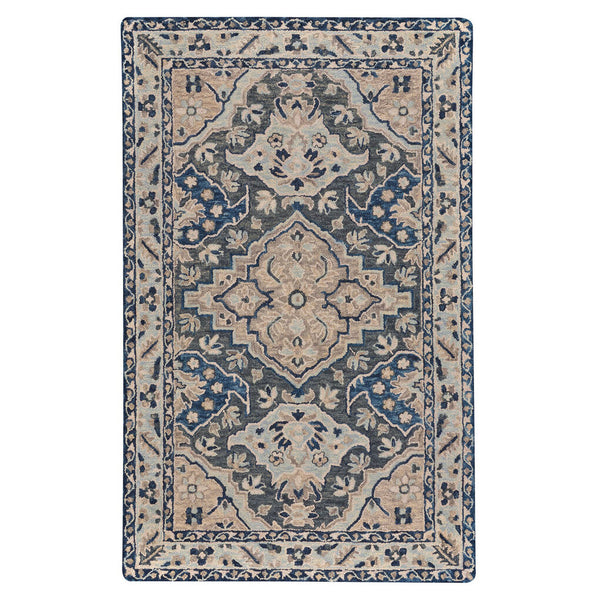 Capel Rugs Avanti-wyman Vibrant Skakta Rug In 100% Wool With Artistic Mosaic Patterns For Eclectic Spaces Ink, Grey 100% Wool 2558ns02060800475