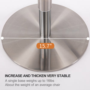 English Elm Titanium Modern Stainless Steel Swivel Bar Stool with Backrest Adjustable Height, Durable Gaslift Base Black W2195P290199