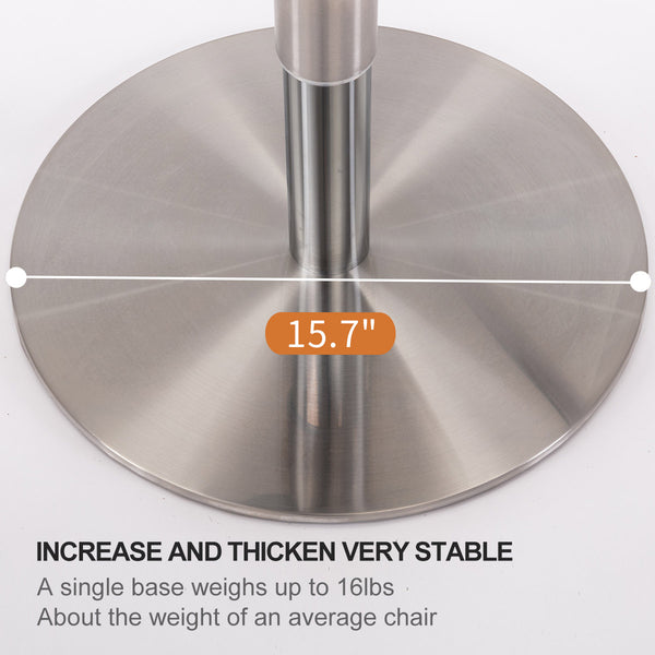 English Elm Titanium Modern Stainless Steel Swivel Bar Stool with Backrest Adjustable Height, Durable Gaslift Base Black W2195P290199