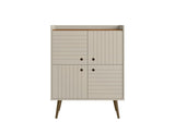 Manhattan Comfort Bogart Mid-Century Modern Accent Cabinet Off-White 255BMC10