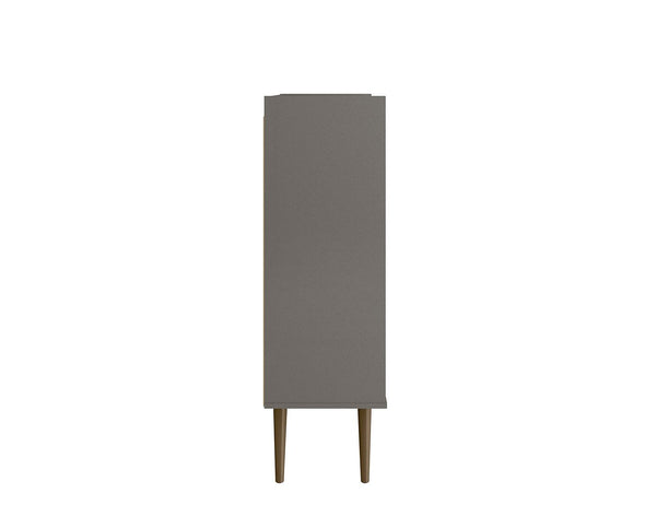 Manhattan Comfort Bogart Mid-Century Modern Accent Cabinet Grey 255BMC50