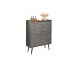 Manhattan Comfort Bogart Mid-Century Modern Accent Cabinet Grey 255BMC50