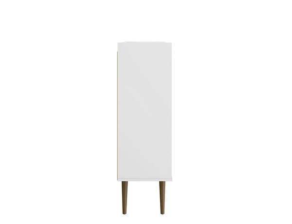 Manhattan Comfort Bogart Mid-Century Modern Accent Cabinet White 255BMC6