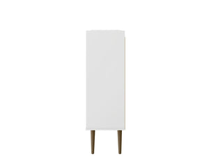 Manhattan Comfort Bogart Mid-Century Modern Accent Cabinet White 255BMC6