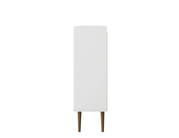 Manhattan Comfort Bogart Mid-Century Modern Accent Cabinet White 255BMC6