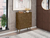 Manhattan Comfort Bogart Mid-Century Modern Accent Cabinet Rustic Brown 255BMC9