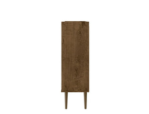 Manhattan Comfort Bogart Mid-Century Modern Accent Cabinet Rustic Brown 255BMC9