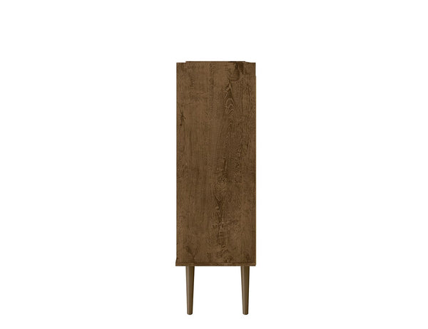 Manhattan Comfort Bogart Mid-Century Modern Accent Cabinet Rustic Brown 255BMC9
